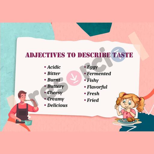 Adjectives To Describe Taste - Template - 01