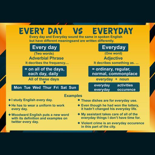 Everyday vs Every Day: When to Use Everyday or Every Day (with Useful  Examples) - ESLBUZZ